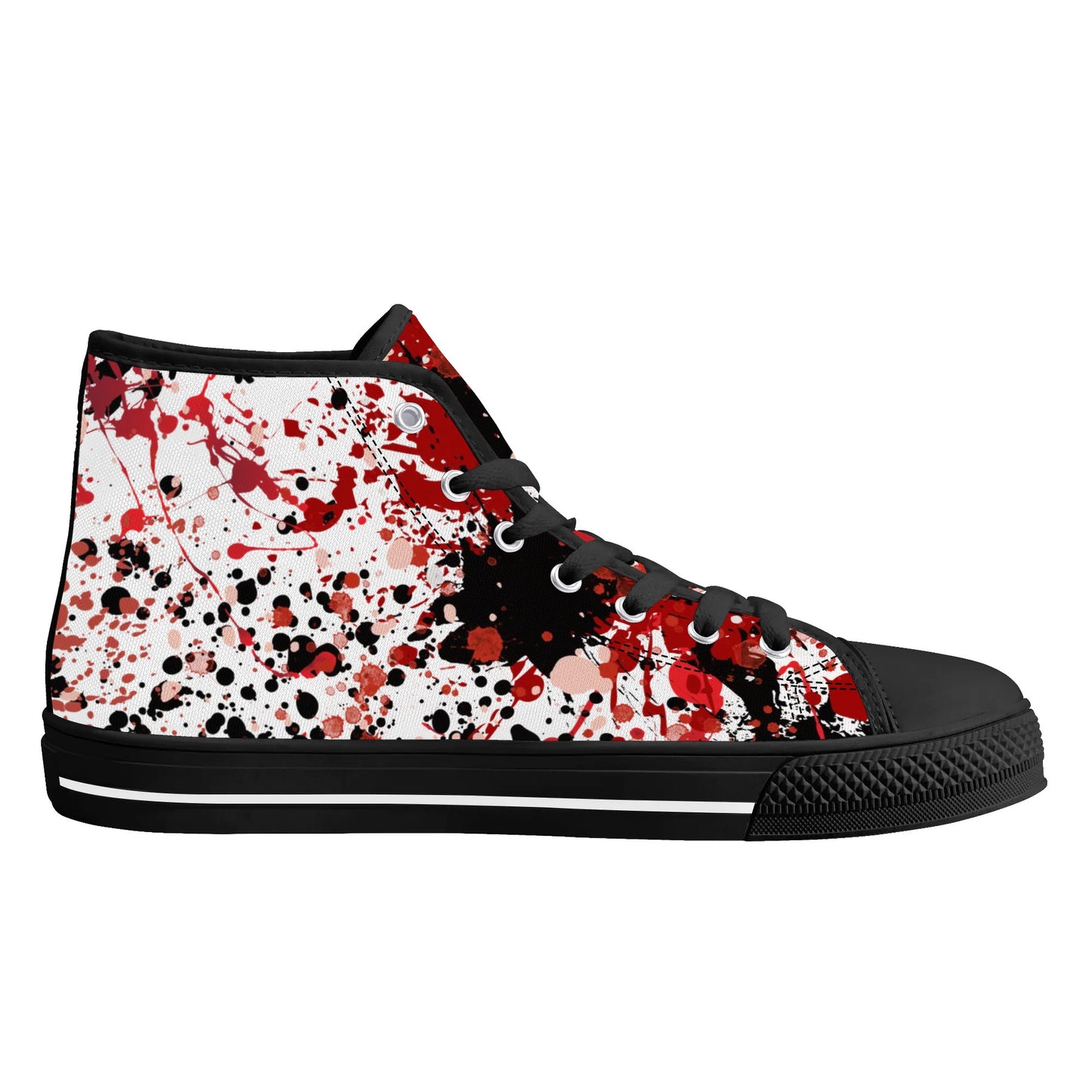 "Halloween", Screaming Ghost Face, Scream- Mens High Top Canvas Shoes