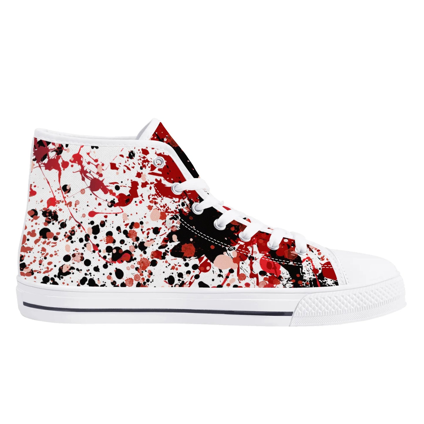 "Halloween", Screaming Ghost Face, Scream- Mens High Top Canvas Shoes