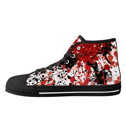 "Halloween", Screaming Ghost Face, Scream- Mens High Top Canvas Shoes