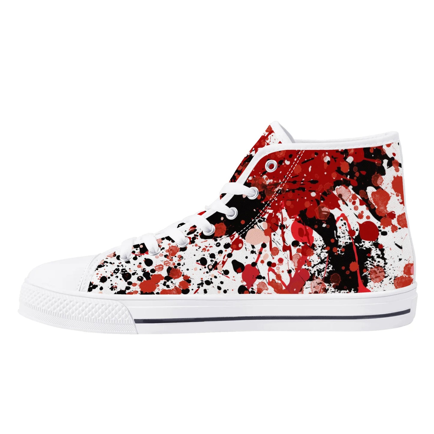 "Halloween", Screaming Ghost Face, Scream- Mens High Top Canvas Shoes