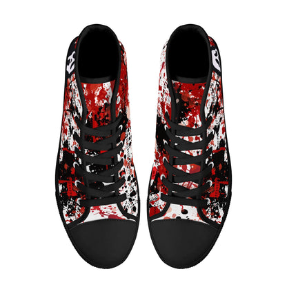 "Halloween", Screaming Ghost Face, Scream- Mens High Top Canvas Shoes