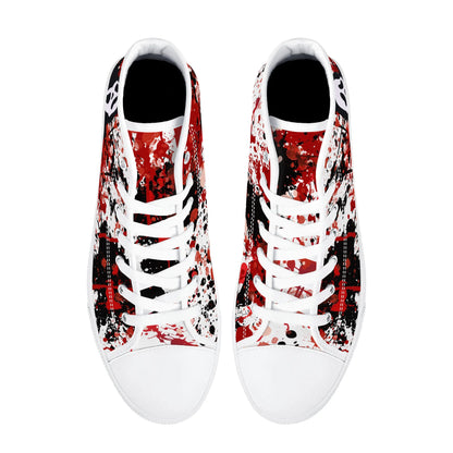 "Halloween", Screaming Ghost Face, Scream- Mens High Top Canvas Shoes