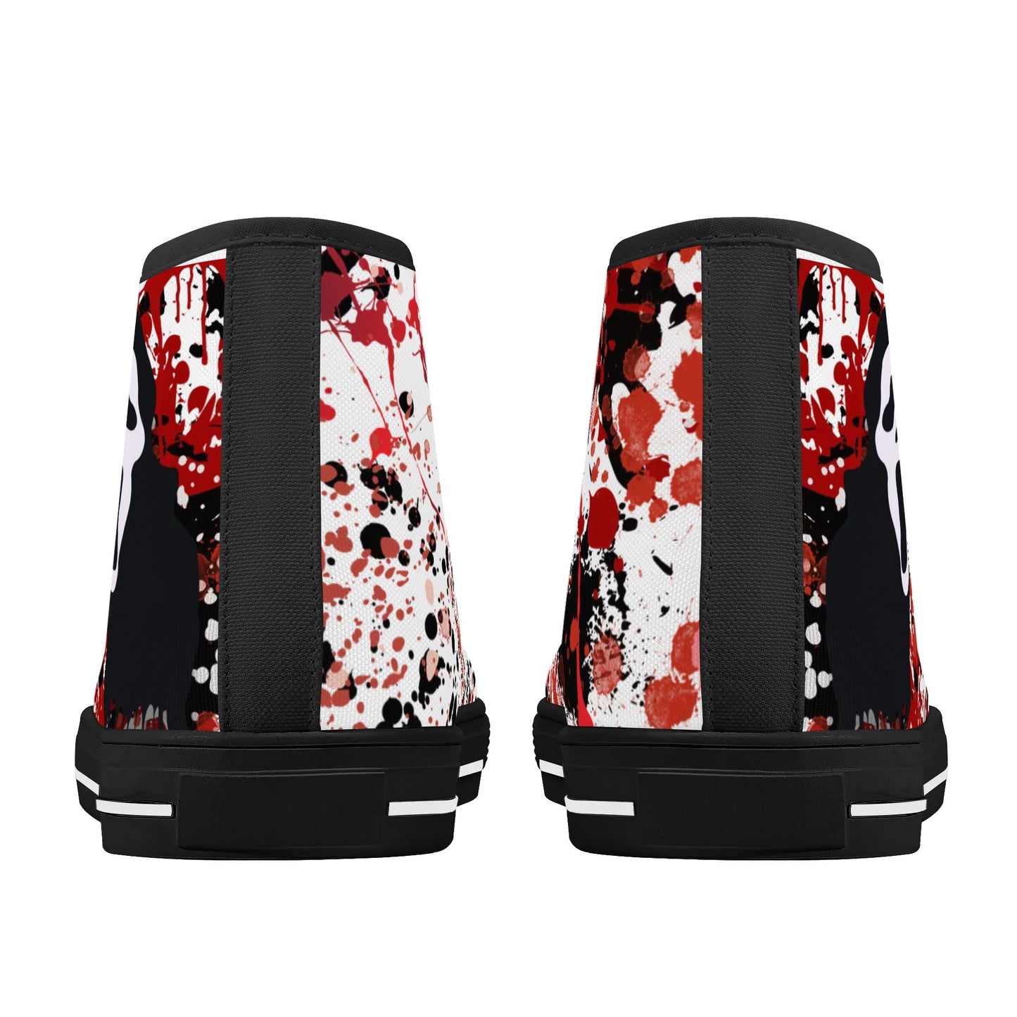 "Halloween", Screaming Ghost Face, Scream- Mens High Top Canvas Shoes