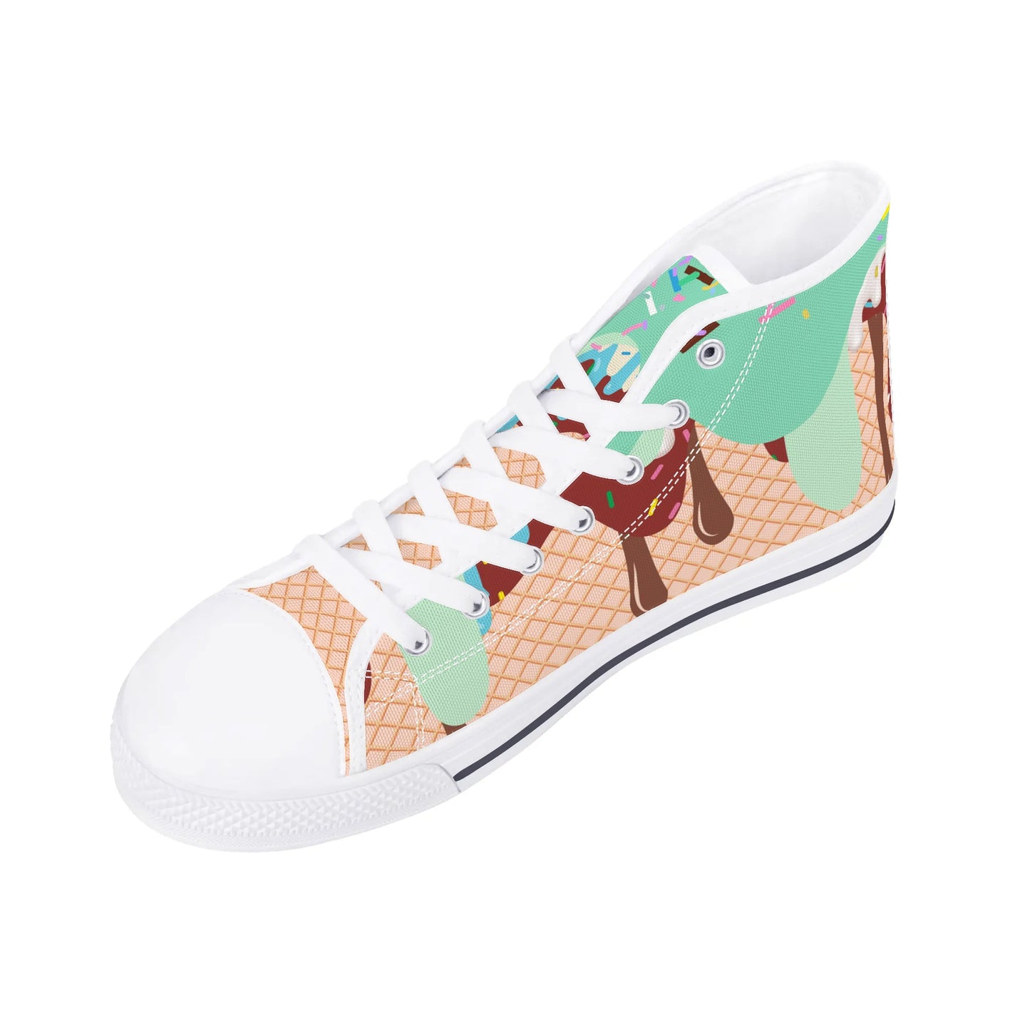 Mens High Top Canvas Shoes - Customized Tongue