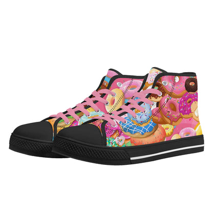 Mens High Top Canvas Shoes - Customized Tongue