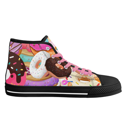 Mens High Top Canvas Shoes - Customized Tongue