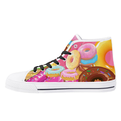 Mens High Top Canvas Shoes - Customized Tongue