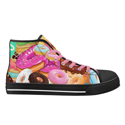 Mens High Top Canvas Shoes - Customized Tongue