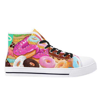 Mens High Top Canvas Shoes - Customized Tongue