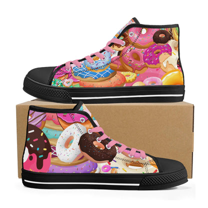 Mens High Top Canvas Shoes - Customized Tongue