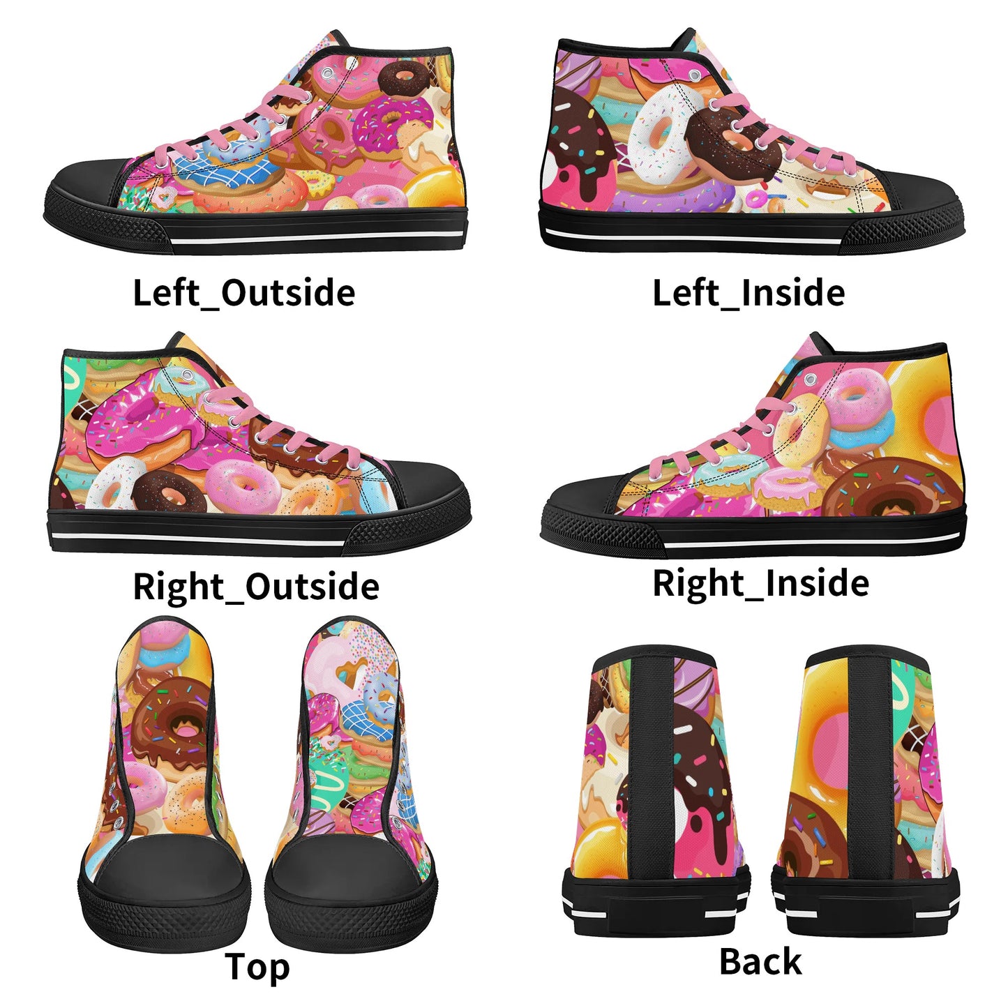 Mens High Top Canvas Shoes - Customized Tongue