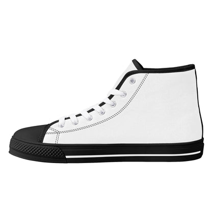 Mens High Top Canvas Shoes - Customized Tongue