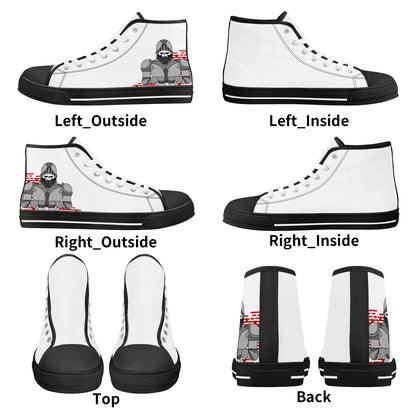 Mens High Top Canvas Shoes - Customized Tongue