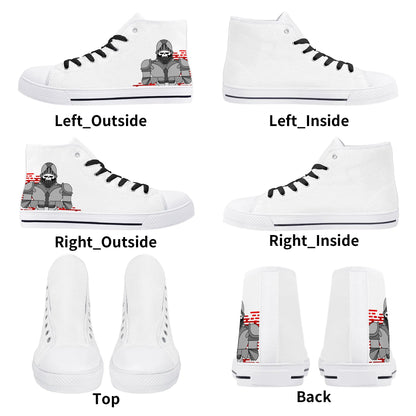 Mens High Top Canvas Shoes - Customized Tongue