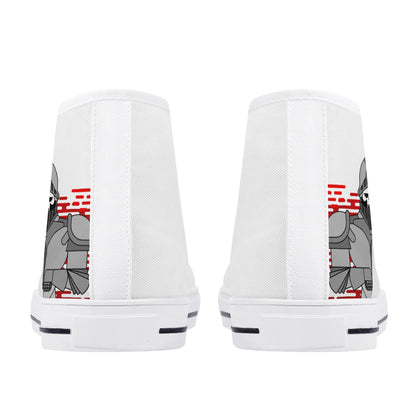 Mens High Top Canvas Shoes - Customized Tongue