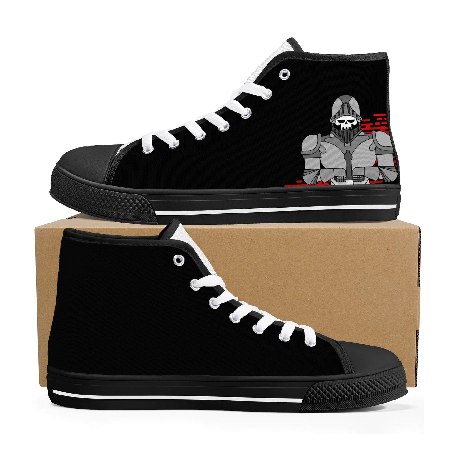 Mens High Top Canvas Shoes - Customized Tongue