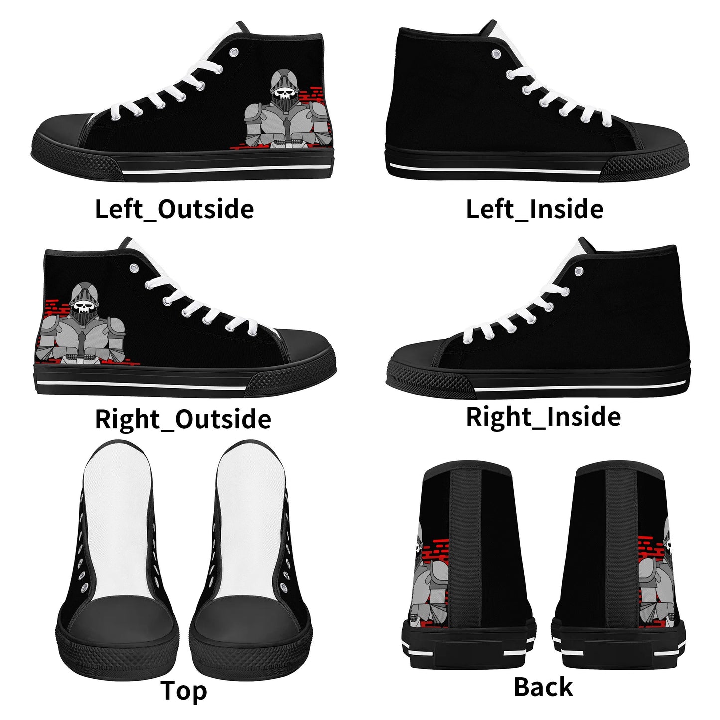 Mens High Top Canvas Shoes - Customized Tongue