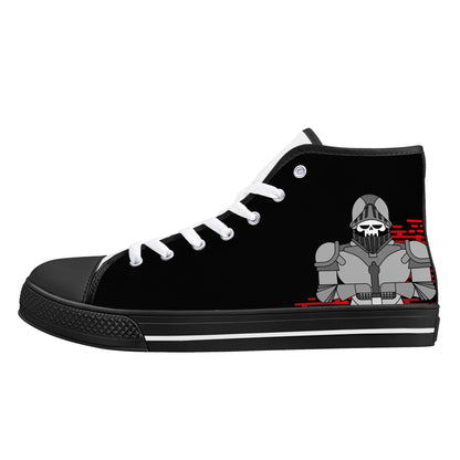 Mens High Top Canvas Shoes - Customized Tongue