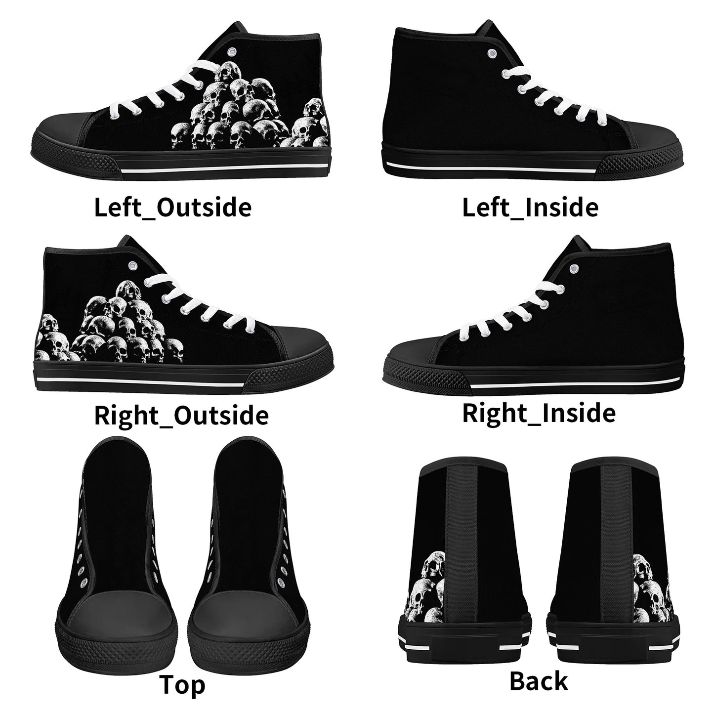 Mens High Top Canvas Shoes - Customized Tongue