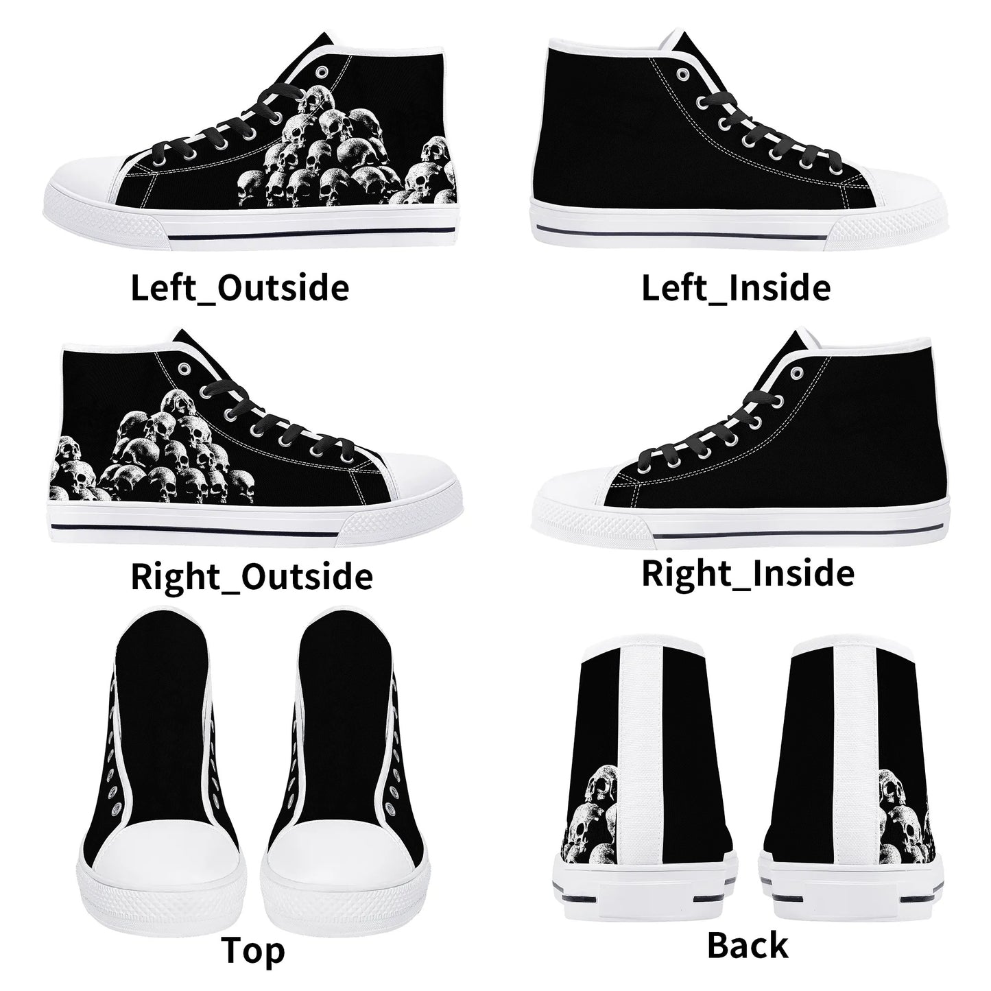 Mens High Top Canvas Shoes - Customized Tongue