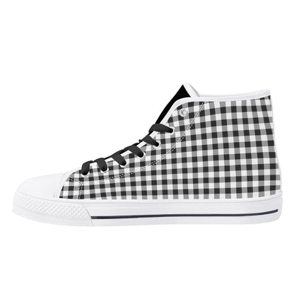 Mens High Top Canvas Shoes - Customized Tongue