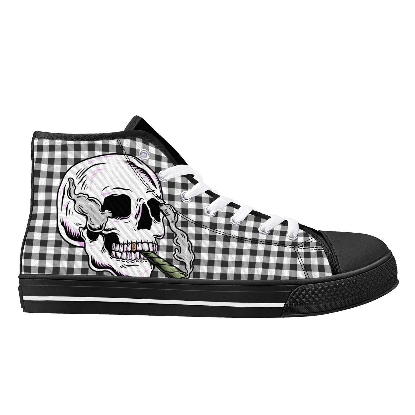 Mens High Top Canvas Shoes - Customized Tongue