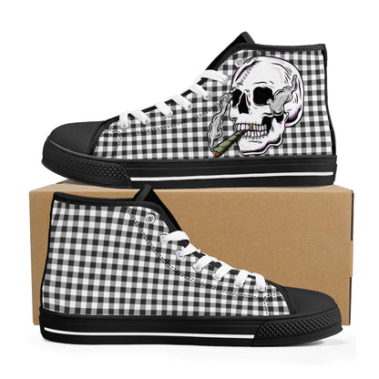 Mens High Top Canvas Shoes - Customized Tongue