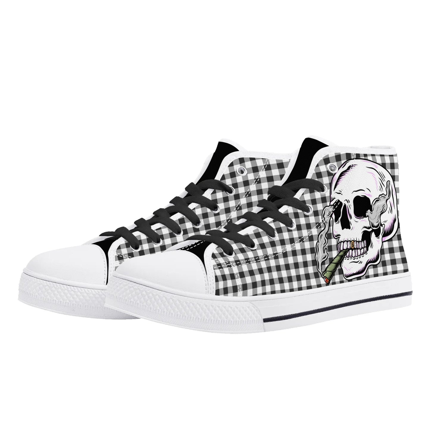 Mens High Top Canvas Shoes - Customized Tongue