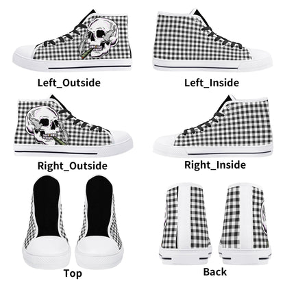 Mens High Top Canvas Shoes - Customized Tongue