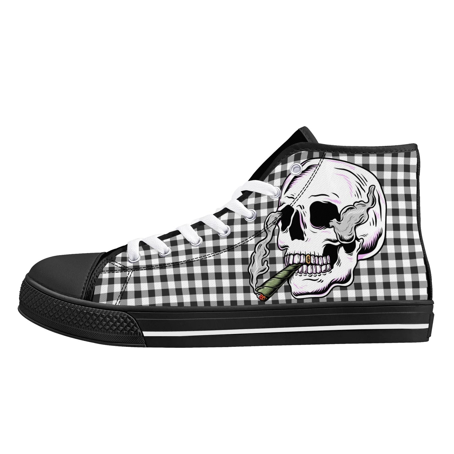 Mens High Top Canvas Shoes - Customized Tongue