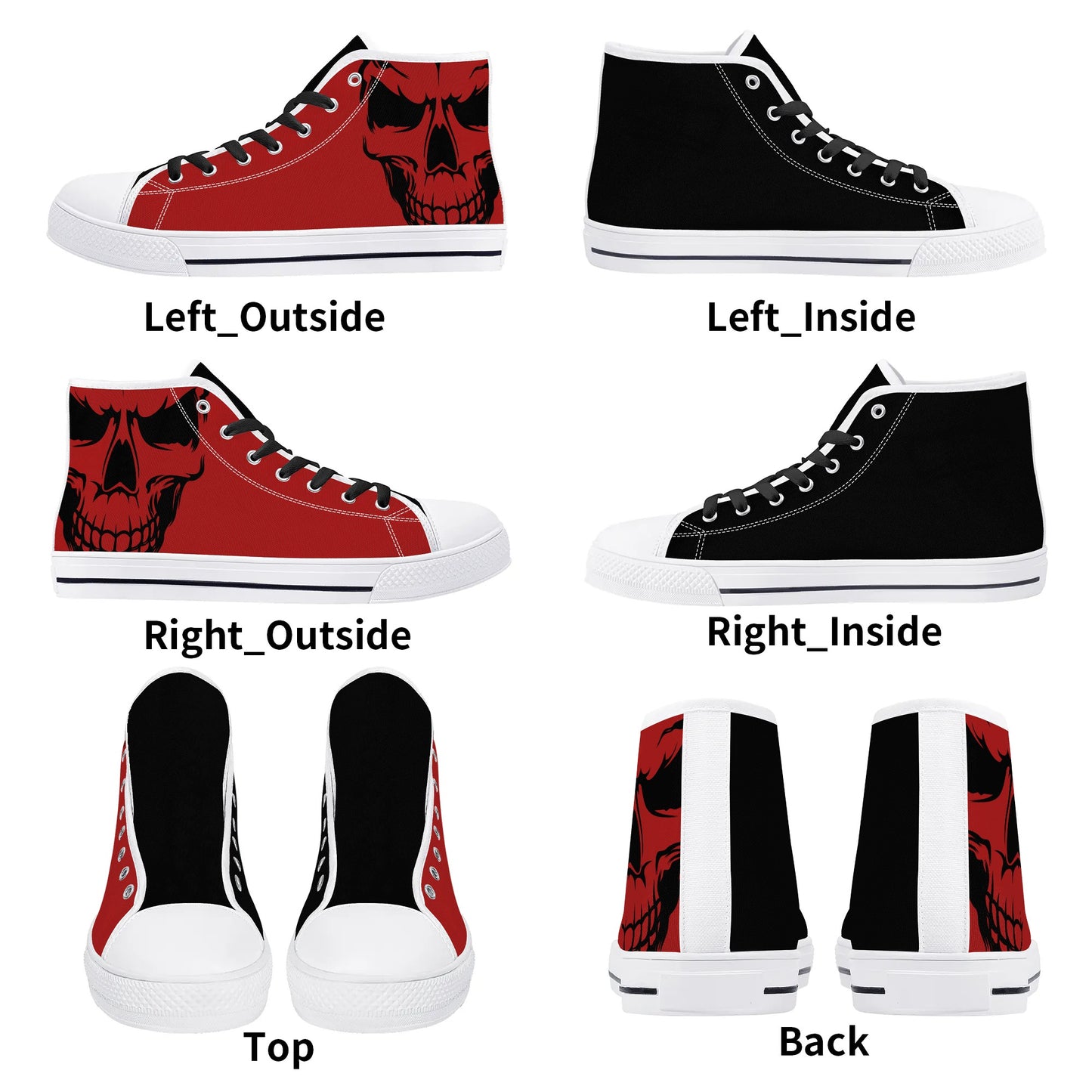 Mens High Top Canvas Shoes - Customized Tongue