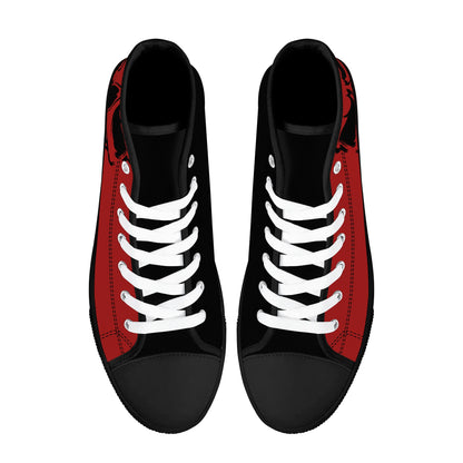 Mens High Top Canvas Shoes - Customized Tongue