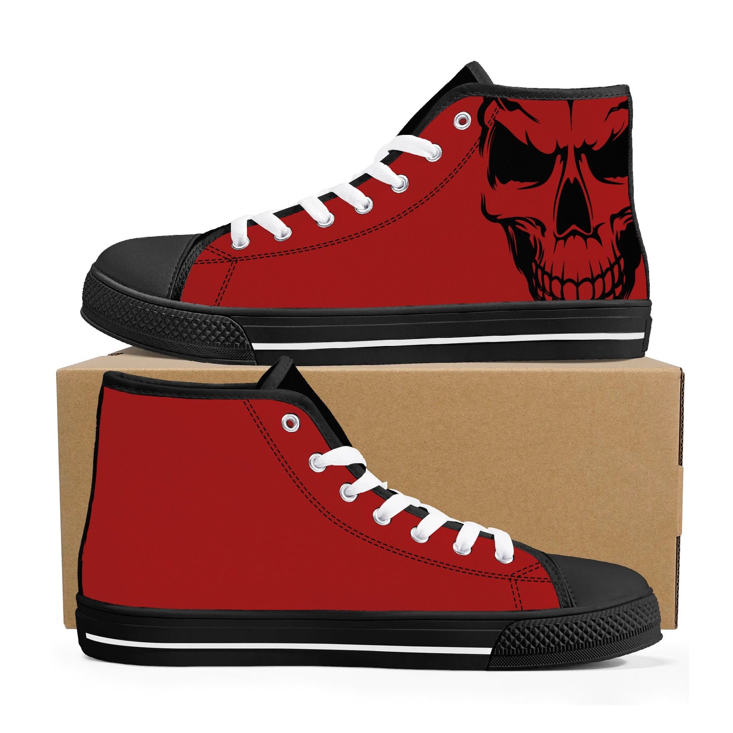 Mens High Top Canvas Shoes - Customized Tongue