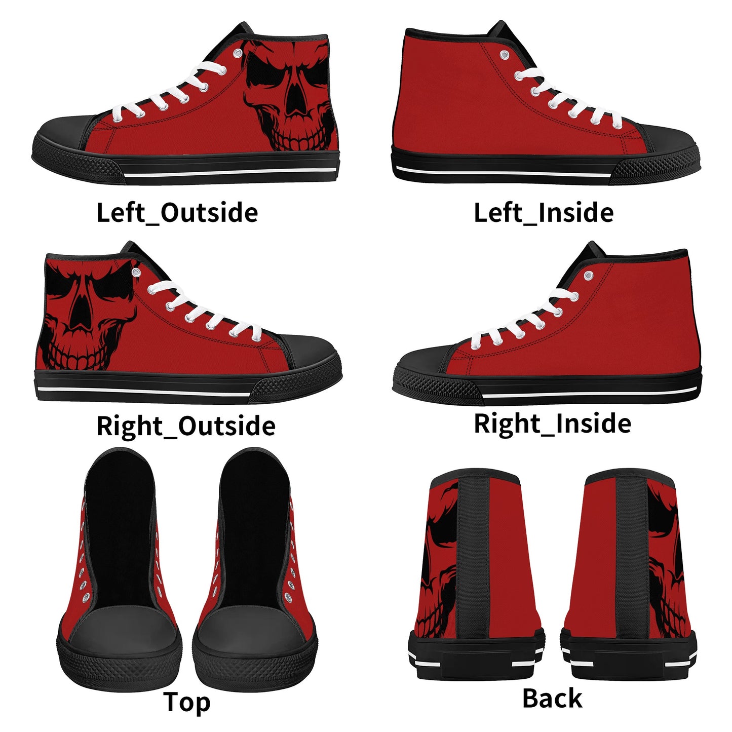 Mens High Top Canvas Shoes - Customized Tongue