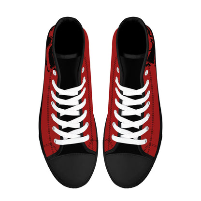 Mens High Top Canvas Shoes - Customized Tongue