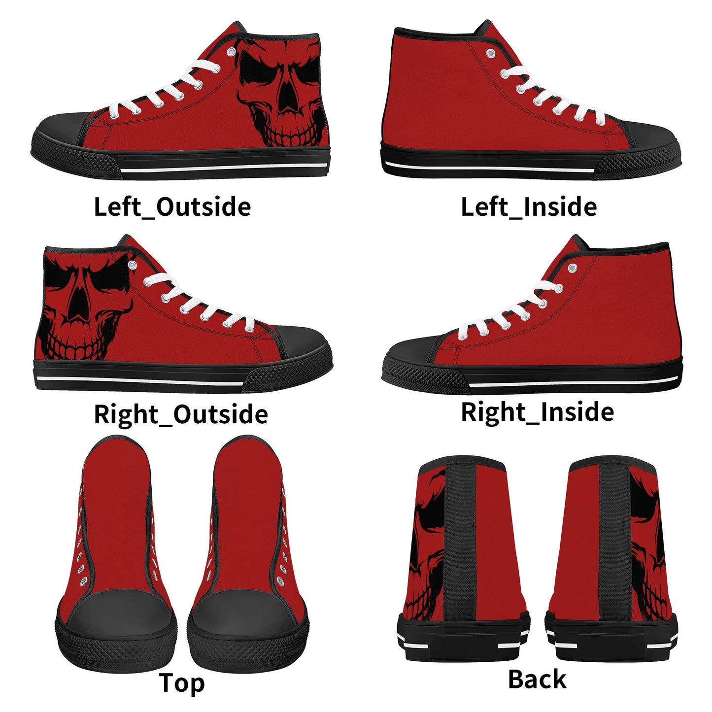 Mens High Top Canvas Shoes - Customized Tongue