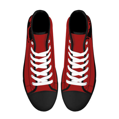 Mens High Top Canvas Shoes - Customized Tongue