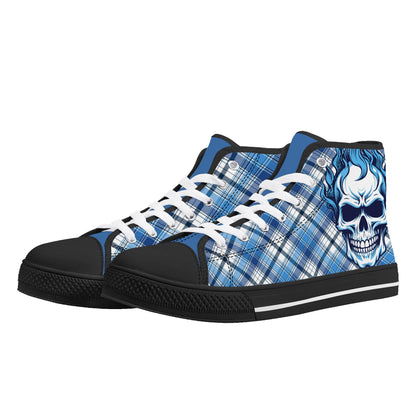 Mens High Top Canvas Shoes - Customized Tongue