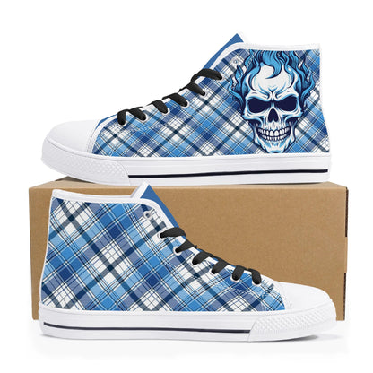 Mens High Top Canvas Shoes - Customized Tongue