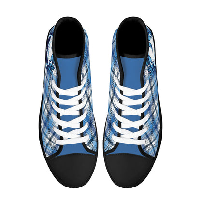 Mens High Top Canvas Shoes - Customized Tongue