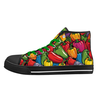 Mens High Top Canvas Shoes - Customized Tongue