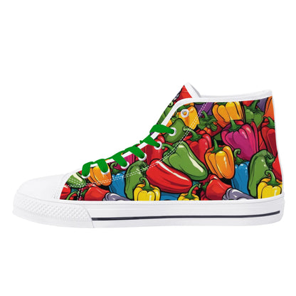 Mens High Top Canvas Shoes - Customized Tongue