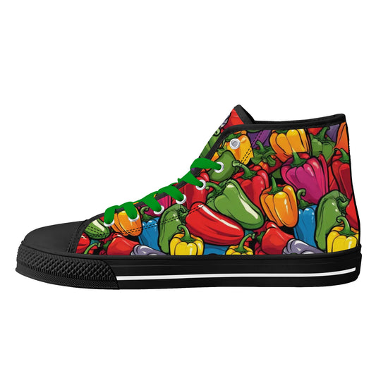 Mens High Top Canvas Shoes - Customized Tongue