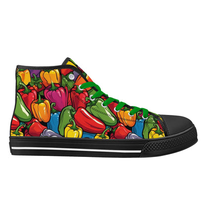 Mens High Top Canvas Shoes - Customized Tongue