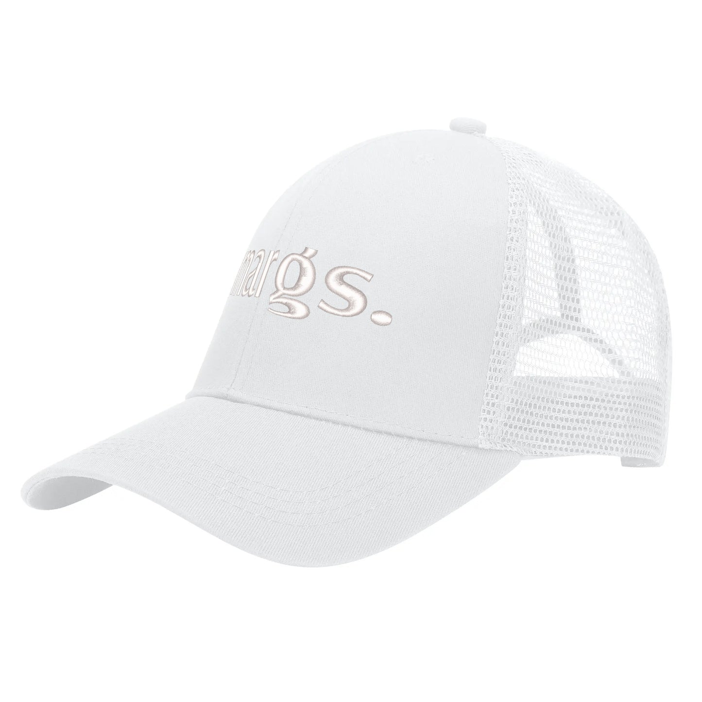 Emobrideried Grid Mesh Trucker Hat