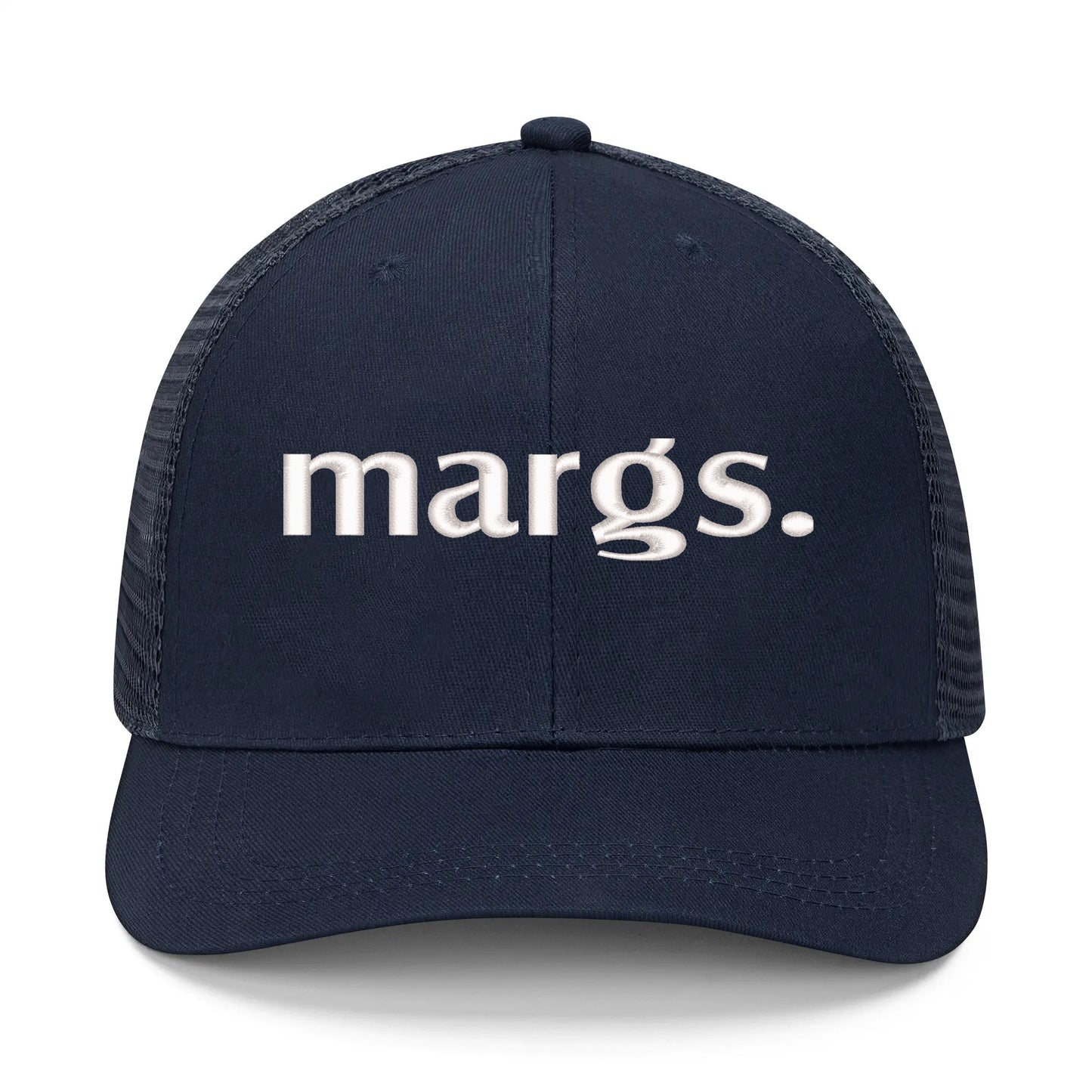 Emobrideried Grid Mesh Trucker Hat