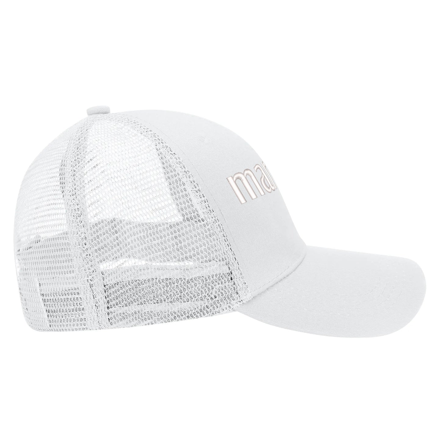 Emobrideried Grid Mesh Trucker Hat