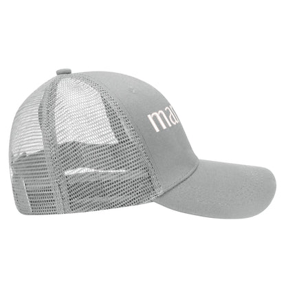 Emobrideried Grid Mesh Trucker Hat