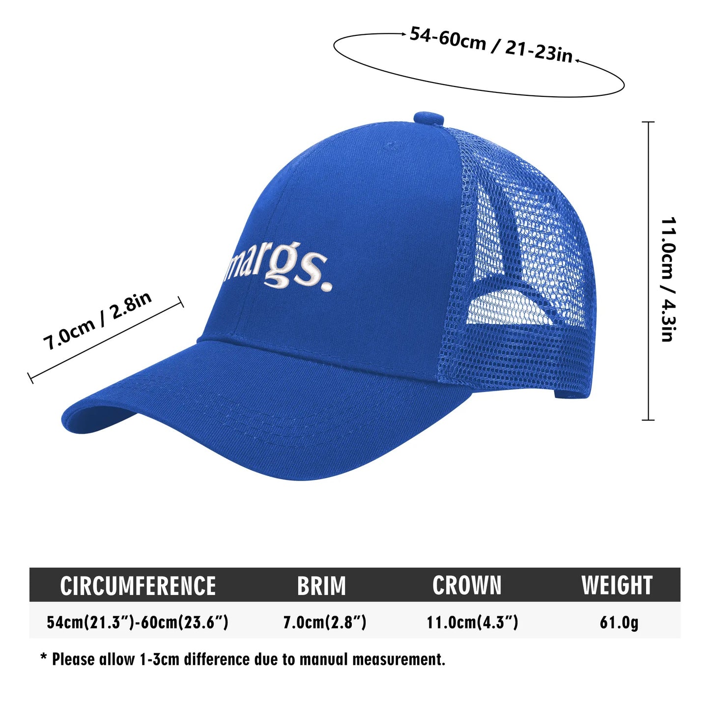 Emobrideried Grid Mesh Trucker Hat