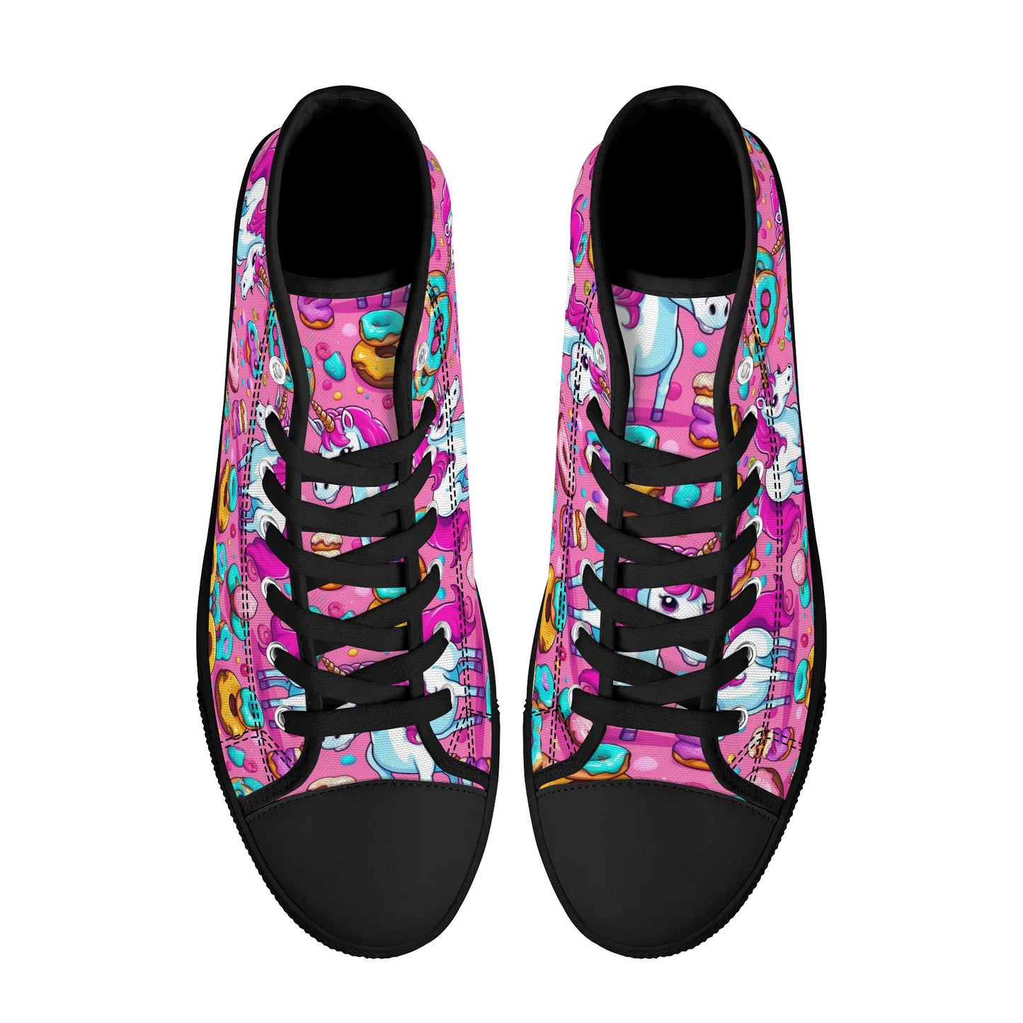 Womens High Top Canvas Shoes - Customized Tongue